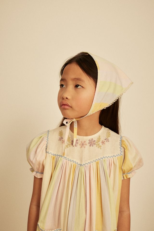 ワンピース Apolina KIKI DRESS - PAINTERS STRIPE 5-7 Kiki Dress || Painters Stripe – Honey Pie Children's Boutique