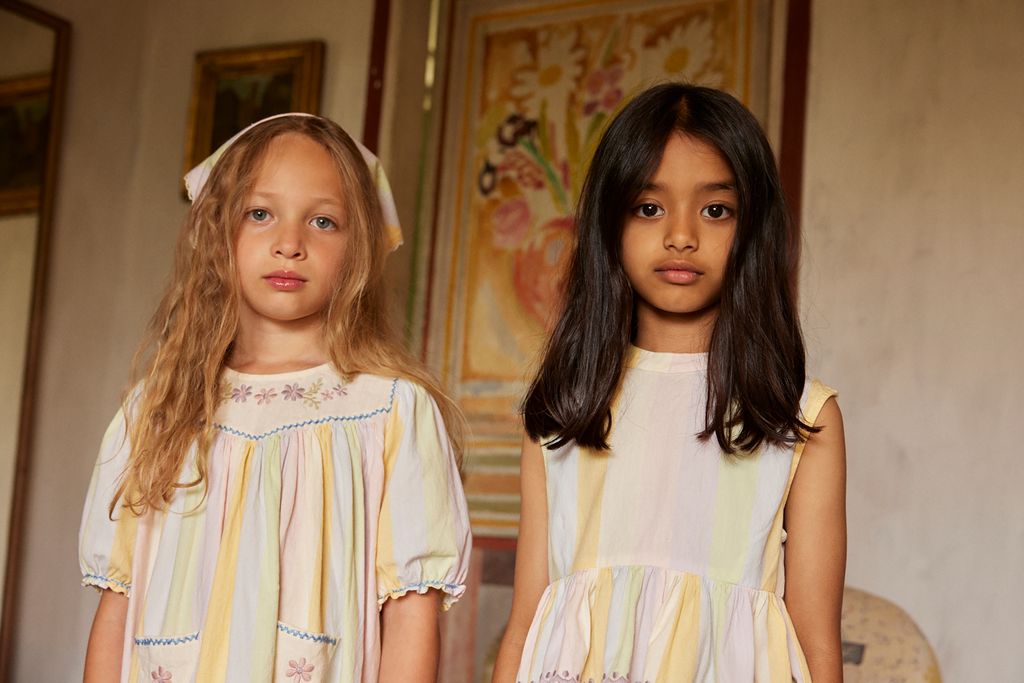 Kiki Dress || Painters Stripe – Honey Pie Children's Boutique