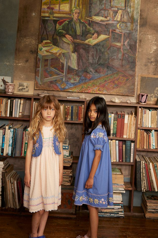 Verna Smock Dress || Azul – Honey Pie Children's Boutique