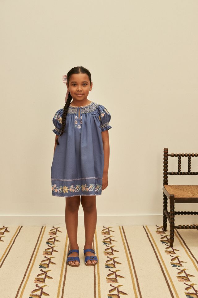 Verna Smock Dress || Azul – Honey Pie Children's Boutique