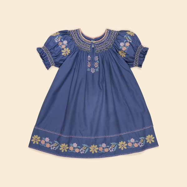 Verna Smock Dress || Azul – Honey Pie Children's Boutique